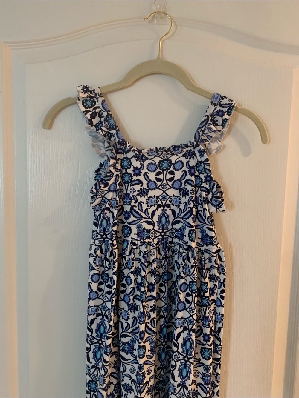 btween Girls Blue and White Floral Sundress Size 8